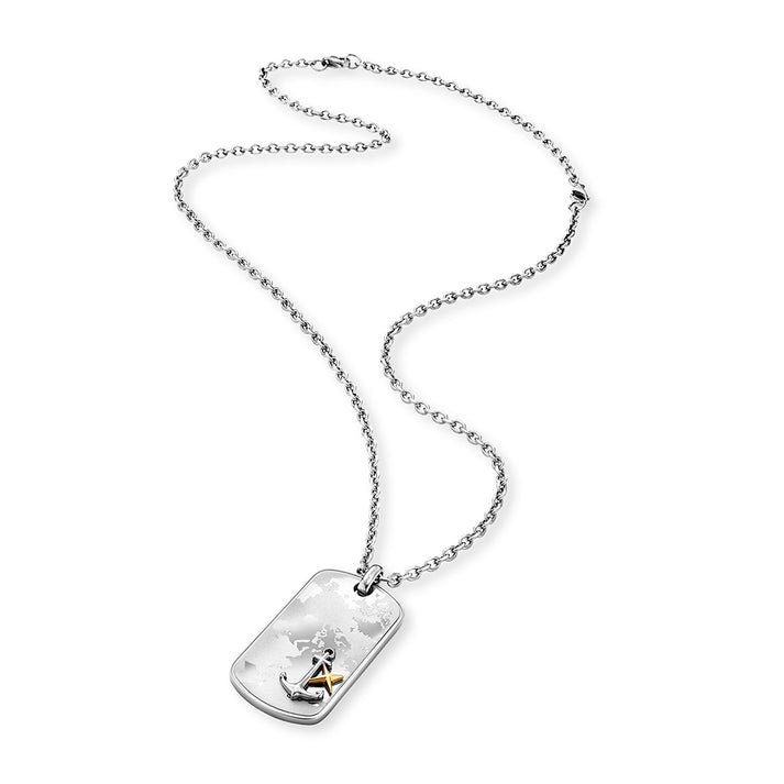 Save Brave Ankerkette Mit Anhänger Worldanchor - Welt & Anker Gold