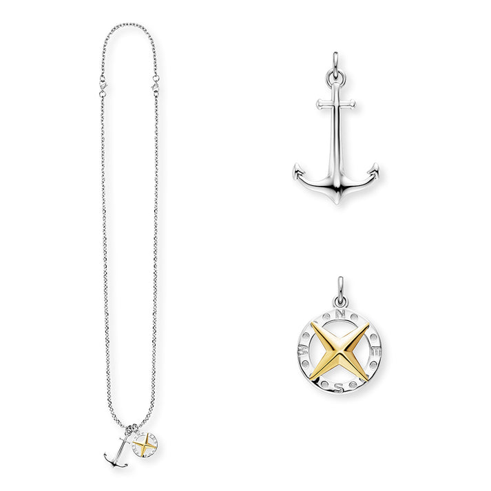 Save Brave Ankerkette Mit Anhängern Anchorpolar - Farbe Silber Und Gold