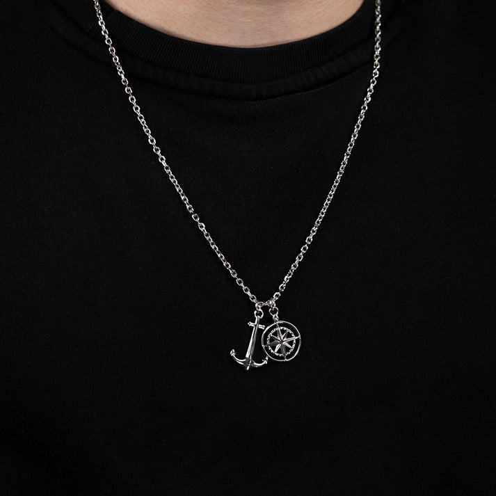 Save Brave Ankerkette Mit Anhängern Anchorpolar - Farbe Silber