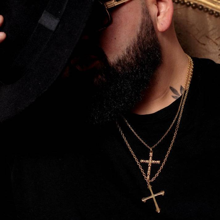 Save Brave Goldene Ankerkette Isaac Mit Anhänger Kreuz