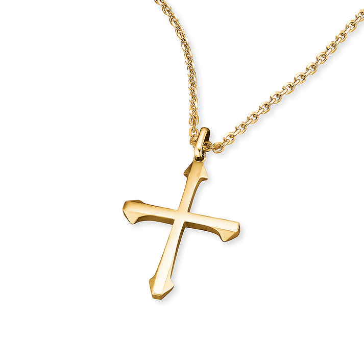 Save Brave Goldene Ankerkette Isaac mit Anhänger Kreuz