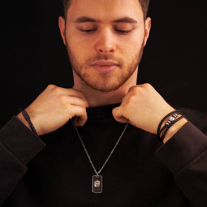 Save Brave Halskette Rano Mit Schwarzem Anhänger Gorillakopf