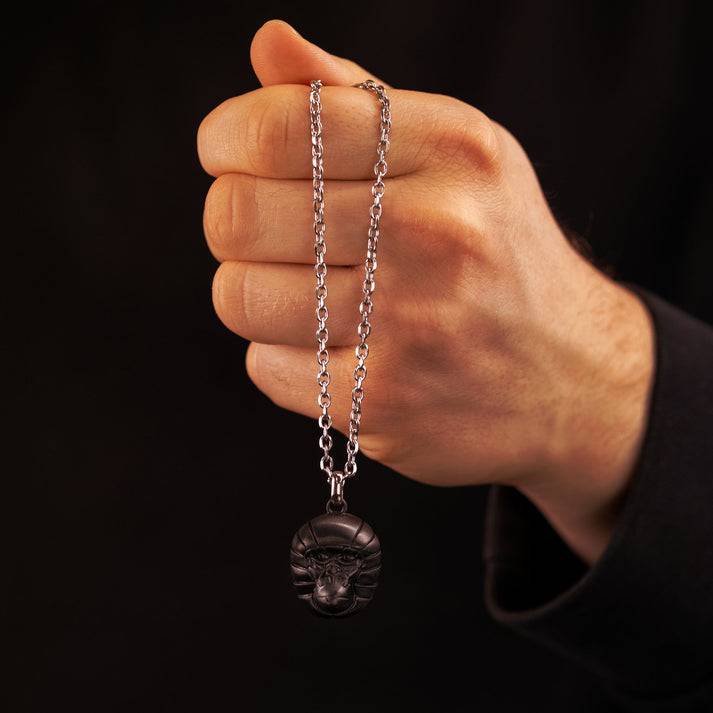 Save Brave Halskette Titus Mit Gorillakopf-Anhänger - Schwarz