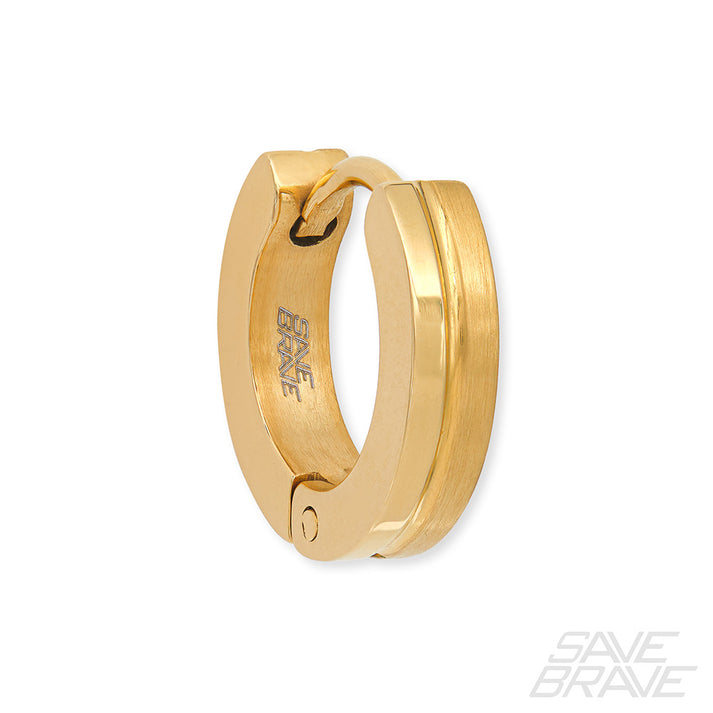 Save Brave Ohrringe India Aus Edelstahl - Schwarz & Gold