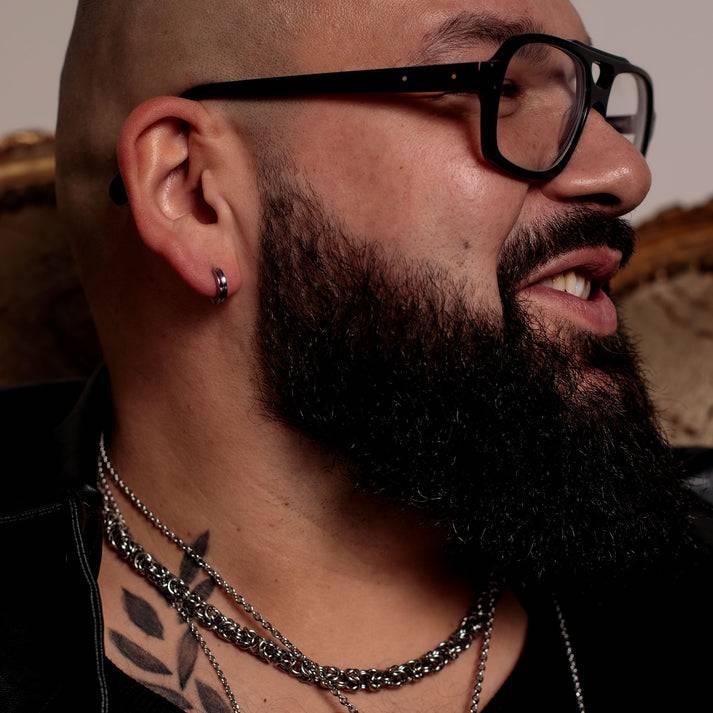 Save Brave Ohrringe India Aus Glänzendem & Mattem Edelstahl