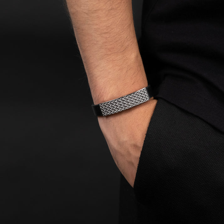 Save Brave Armband Weave Mit Glänzendem Webmuster