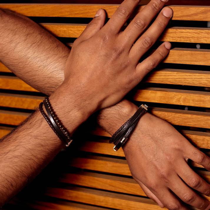 Save Brave Lederarmband Felix Mit Edelstahl