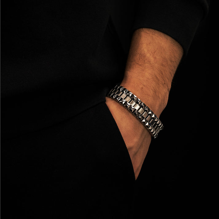 Save Brave Panzerarmband Steven - Silber