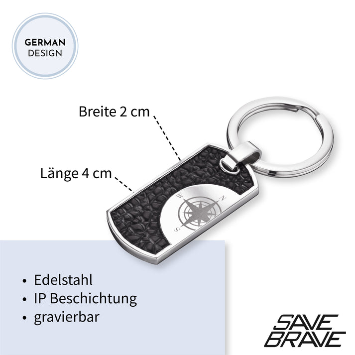 Save Brave Schlüsselanhänger Aus Edelstahl