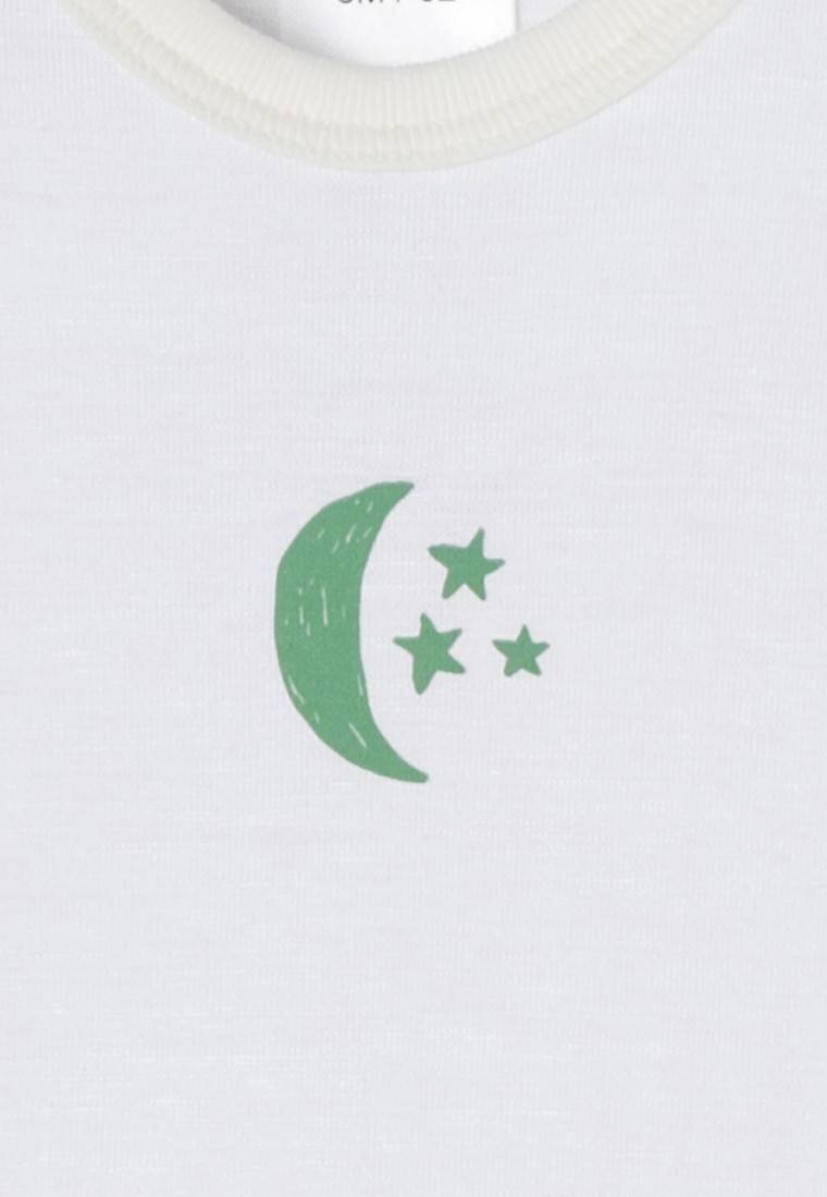 Schiesser Babybody Langarm Unisex Feinripp Modal Mond Sterne Off-white - Natural Love