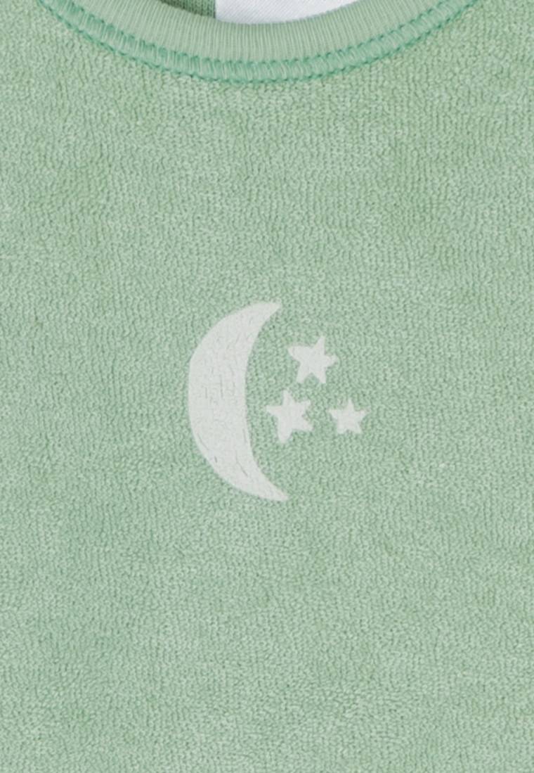 Schiesser Babybody Langarm Unisex Frottee Modal Mond Hellgrün - Natural Love