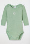 Schiesser Babybody langarm unisex Frottee Modal Mond hellgrün - Natural Love