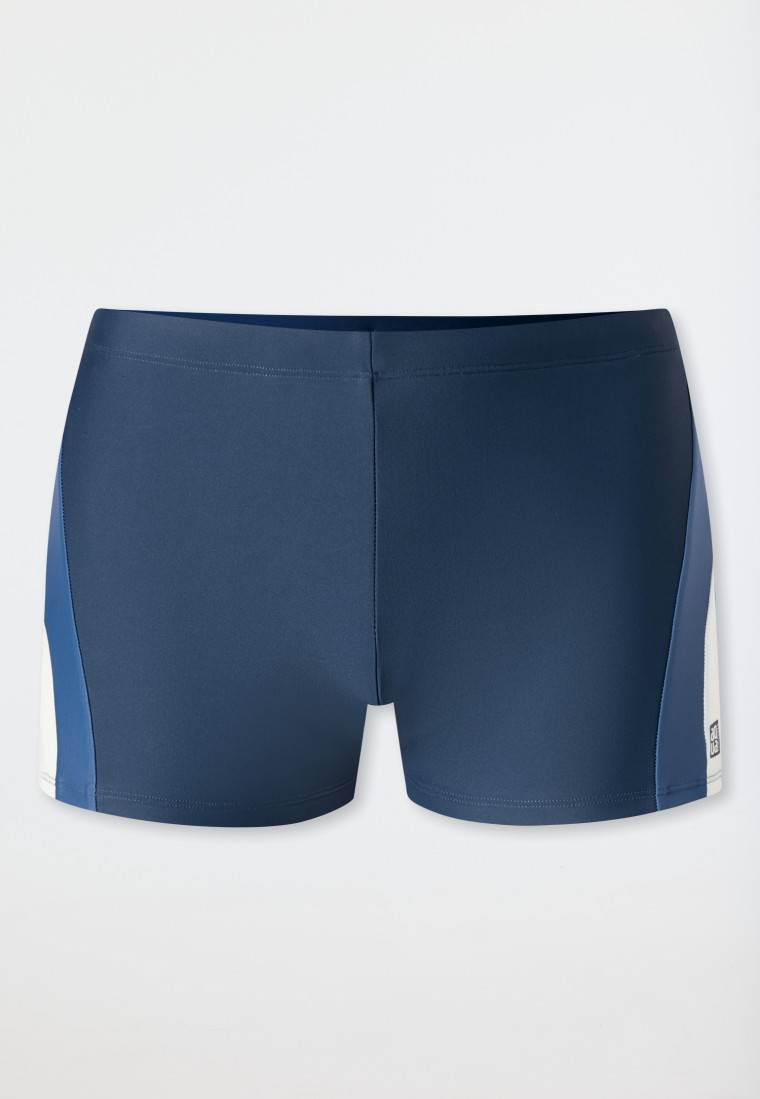 Schiesser Bade-Retroshorts Wirkware Recycelt LSF40+ Schulsport Streifen Blau - Aqua Teen Boys