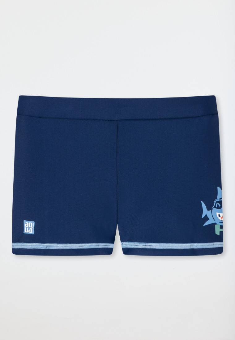 Schiesser Badehose Wirkware Hai Blau - Aqua Kids Boys