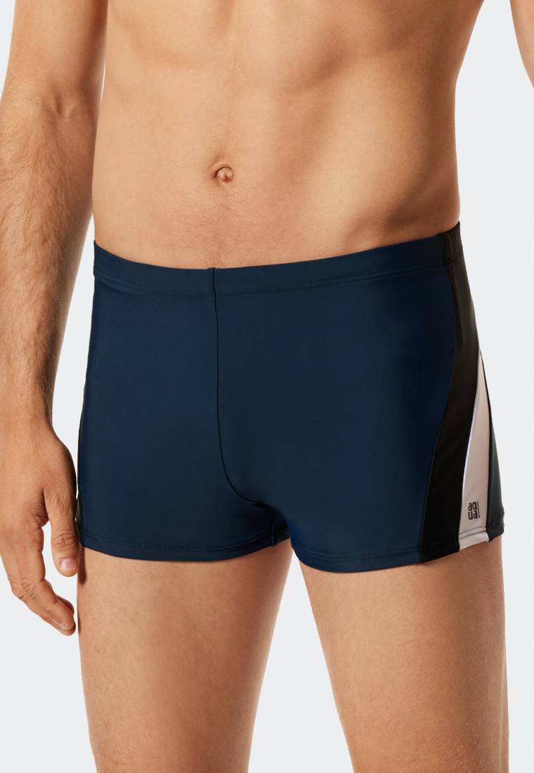 Schiesser Badehose Wirkware Recycelt Seitliche Streifen Admiral - Nautical Active