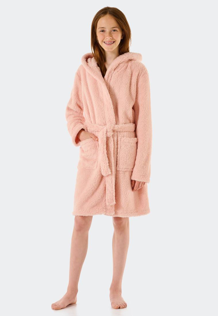 Schiesser Bademantel Teddy-Fleece Rosé - Original Classics