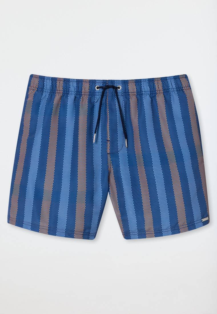 Schiesser Badeshorts Webware Gestreift Multicolor - Modern Swim