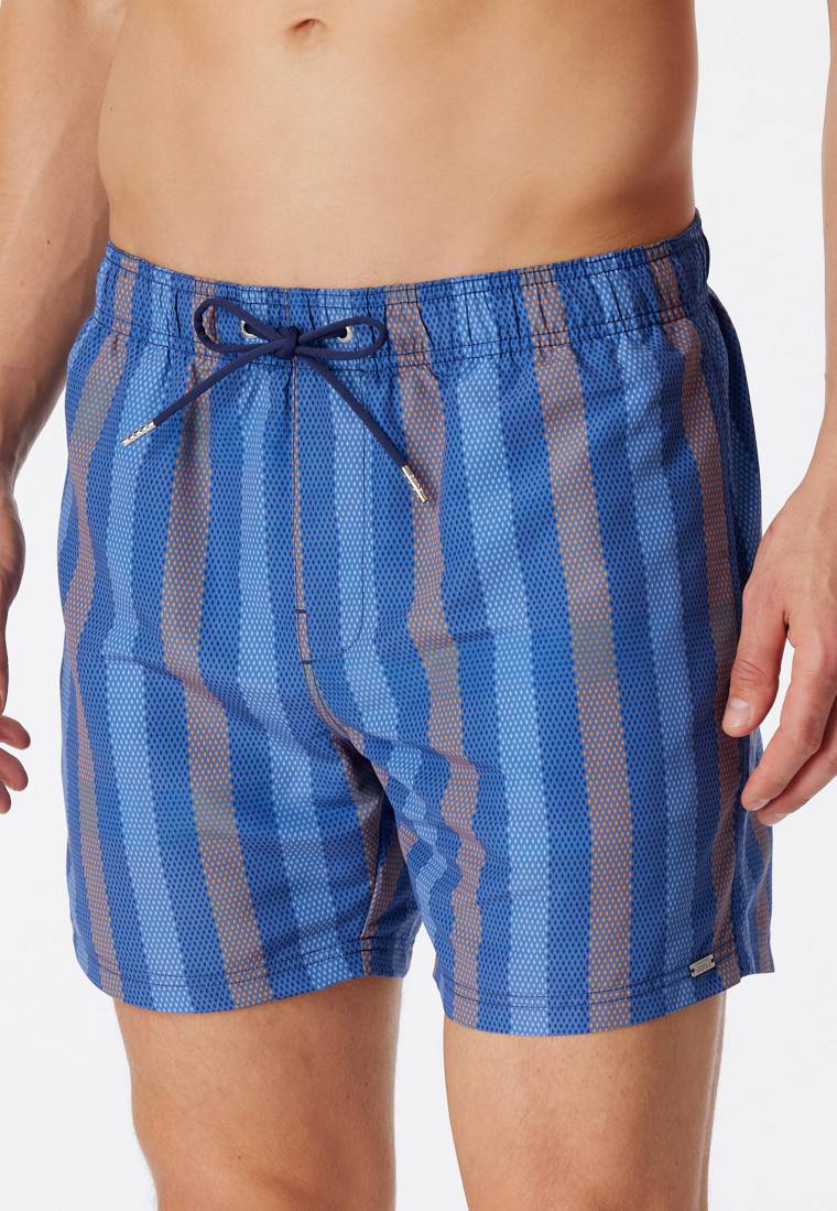 Schiesser Badeshorts Webware Gestreift Multicolor - Modern Swim