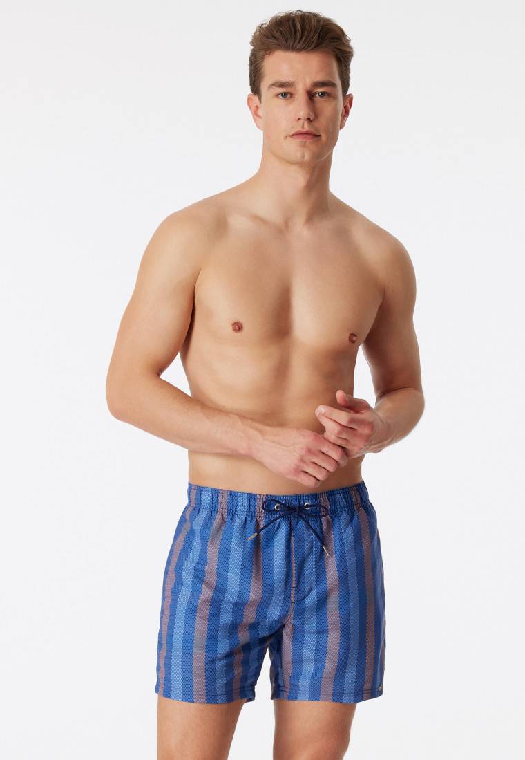 Schiesser Badeshorts Webware gestreift multicolor - Modern Swim