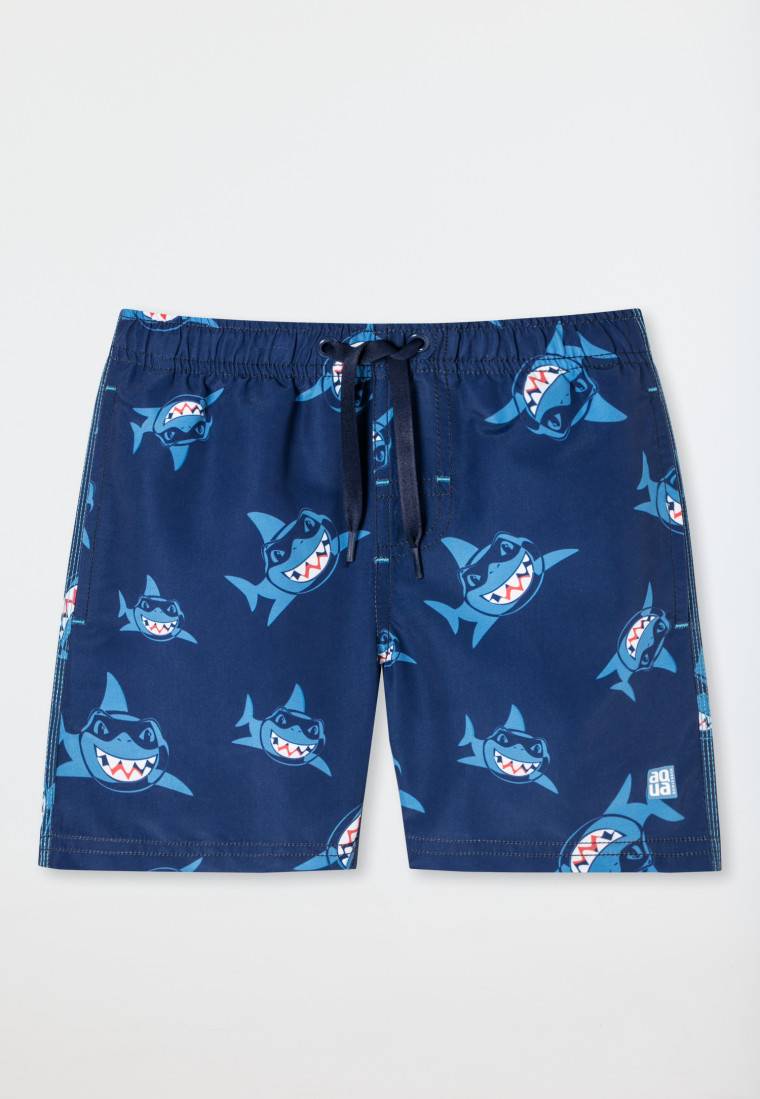 Schiesser Badeshorts Webware Haie Multicolor - Aqua Kids Boys