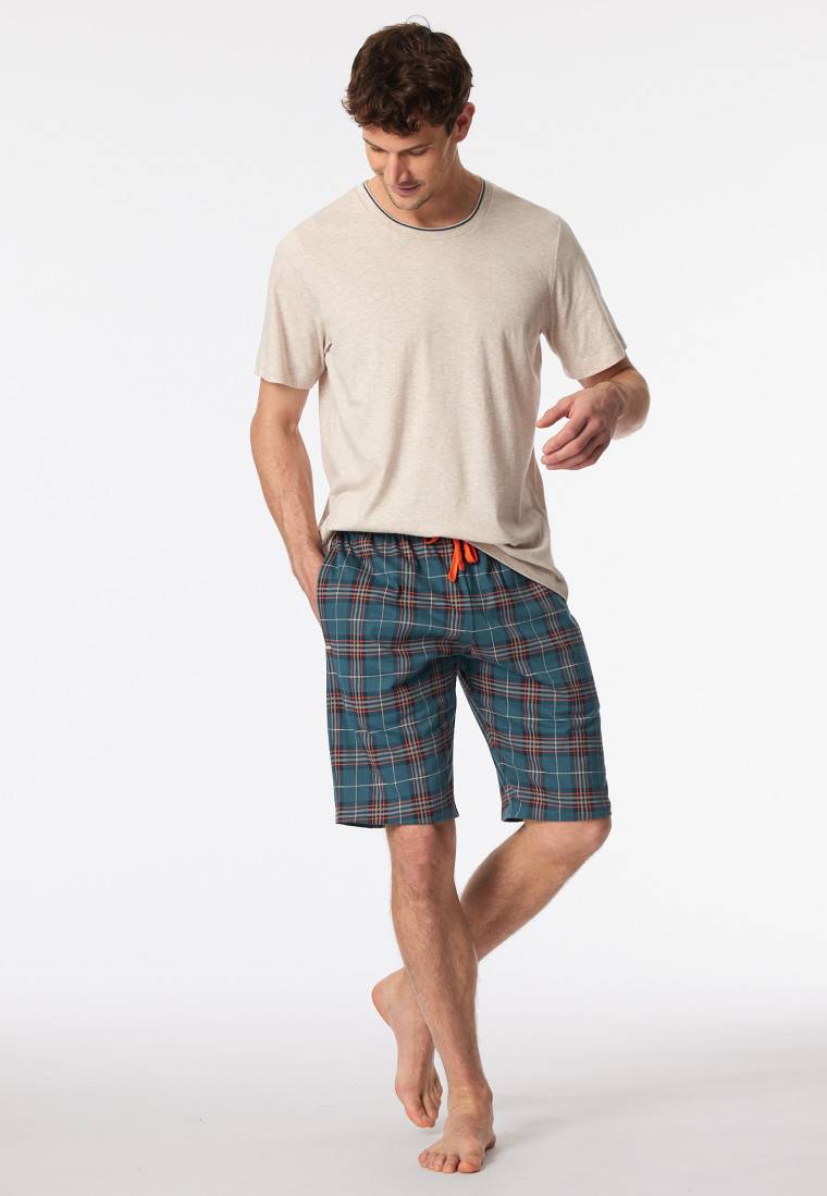 Schiesser Bermudashorts Organic Cotton mehrfarbig kariert - Mix+Relax