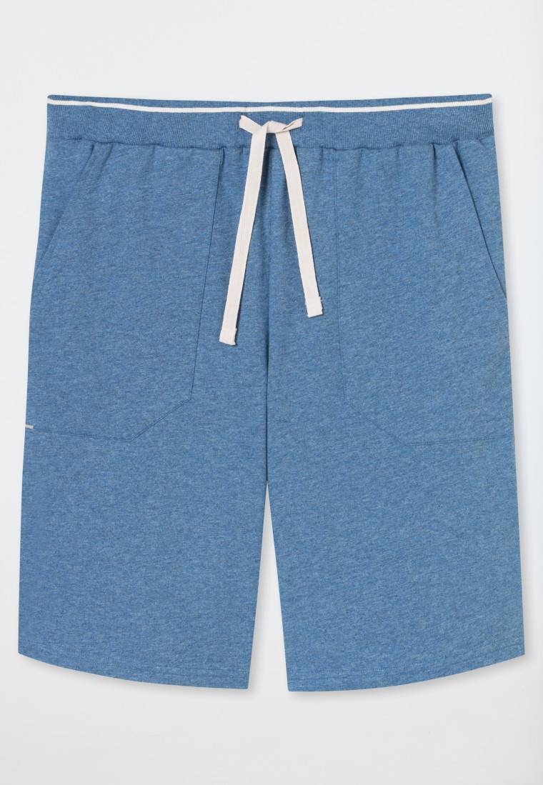 Schiesser Bermudashorts Sweatware Organic Cotton Blau-meliert - Mix+Relax