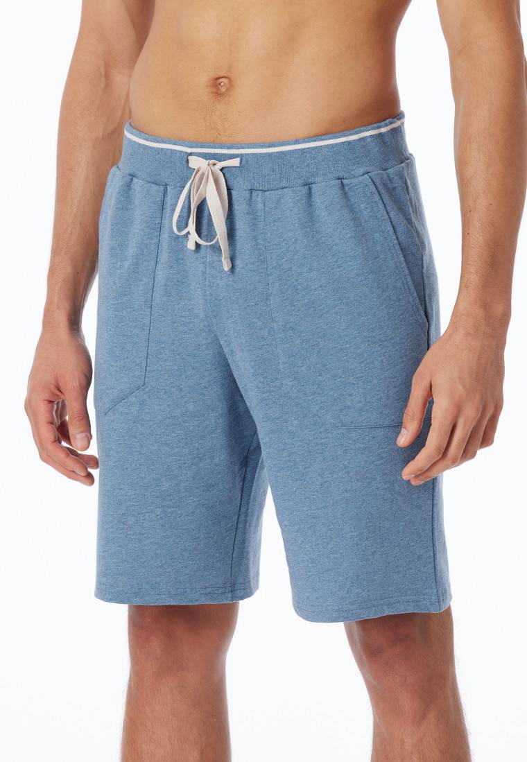 Schiesser Bermudashorts Sweatware Organic Cotton Blau-meliert - Mix+Relax