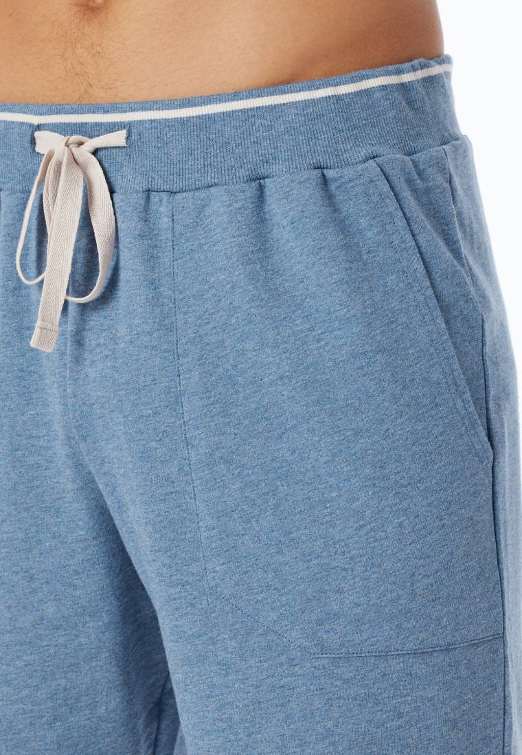 Schiesser Bermudashorts Sweatware Organic Cotton Blau-meliert - Mix+Relax