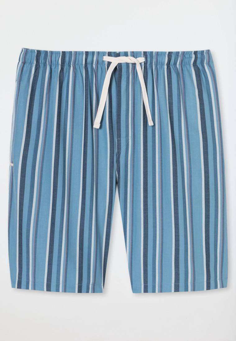 Schiesser Bermudashorts Webware Organic Cotton Mehrfarbig Gestreift - Mix+Relax