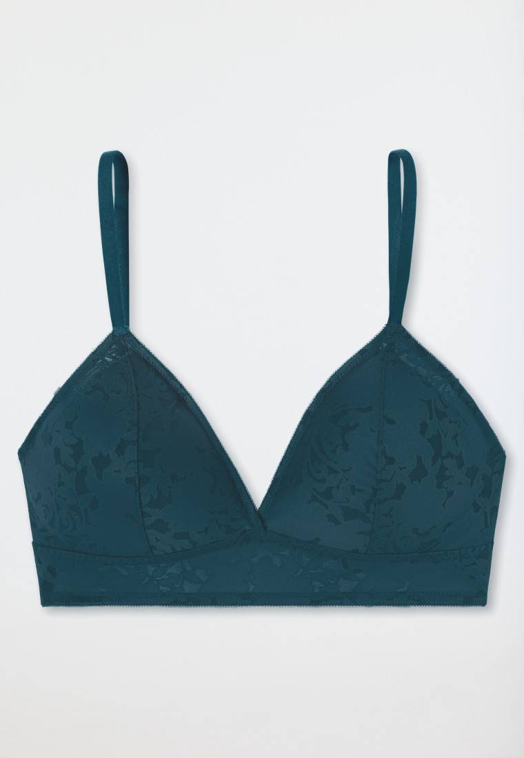 Schiesser BH Bügelfrei Herausnehmbare Pads Petrol - Modern Lace