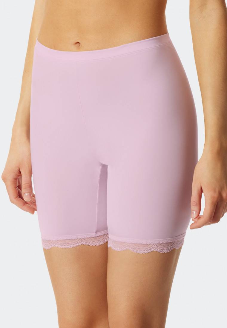 Schiesser Biker-Shorts Microfaser Spitze Flieder - Biker Story
