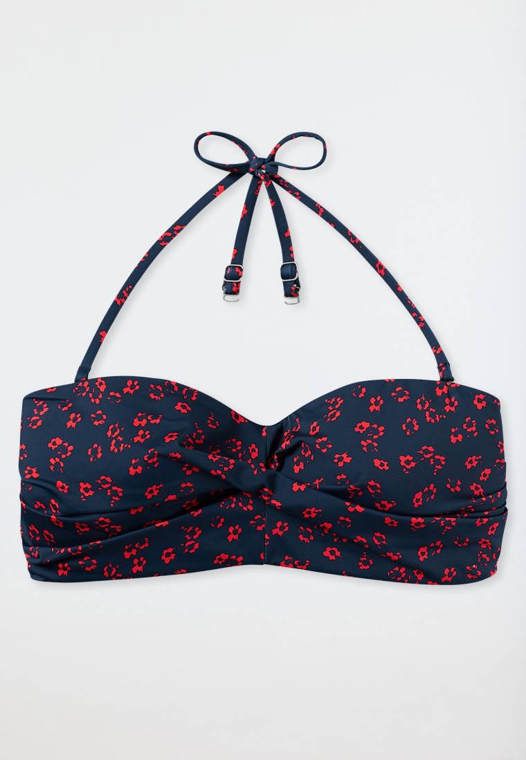 Schiesser Bikini Bandeau-Top Variable Träger Multicolor - Aqua Mix & Match