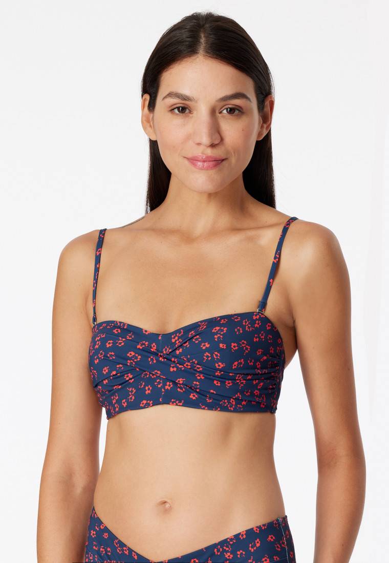 Schiesser Bikini Bandeau-Top Variable Träger Multicolor - Aqua Mix & Match