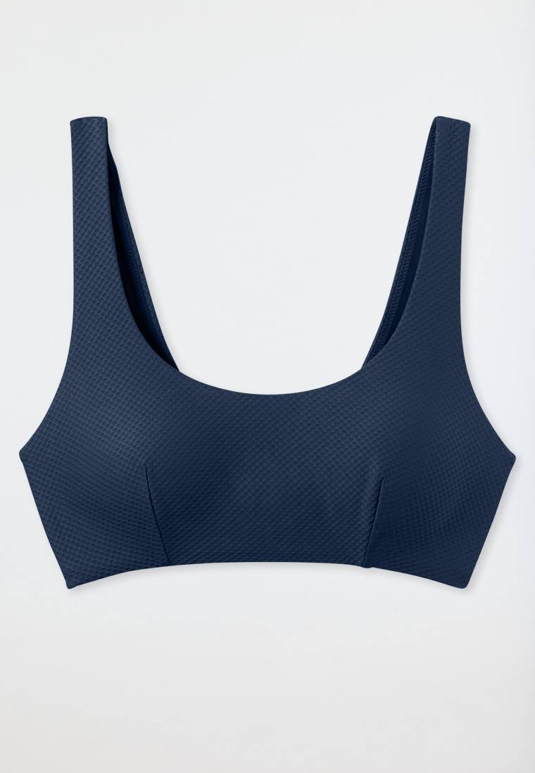 Schiesser Bikini Bustier-Top Herausnehmbare Pads Blau - Aqua Mix & Match