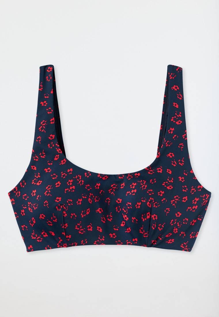 Schiesser Bikini Bustier-Top Herausnehmbare Pads Multicolor - Aqua Mix & Match