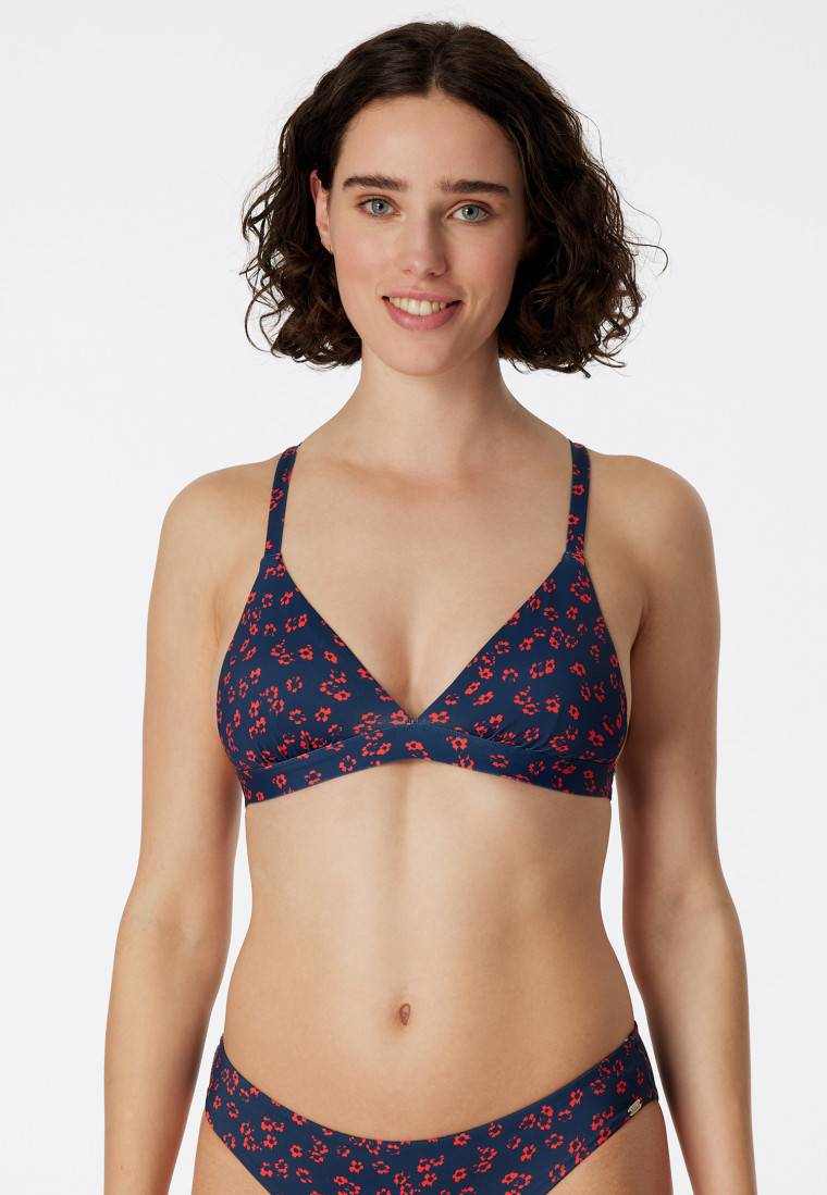 Schiesser Bikini Triangel-Top Herausnehmbare Pads Variable Träger Multicolor - Aqua Mix & Match