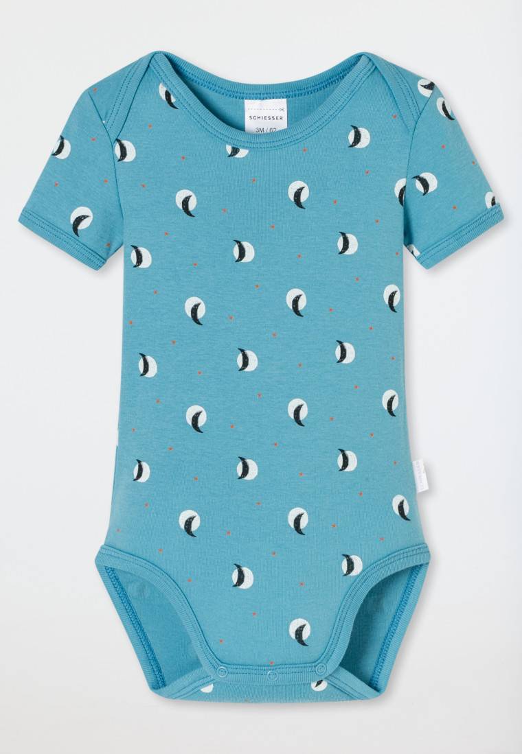Schiesser Bodys Kurzarm 2er-Pack Feinripp Hellblau - Natural Love