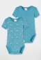 Schiesser Bodys kurzarm 2er-Pack Feinripp hellblau - Natural Love