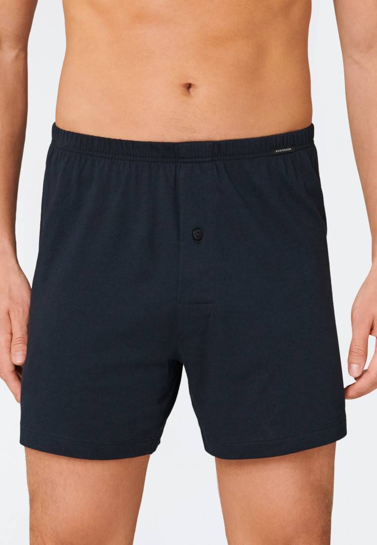 Schiesser Boxershorts 2er-Pack Jersey Dunkelblau - Boxershorts Multipack