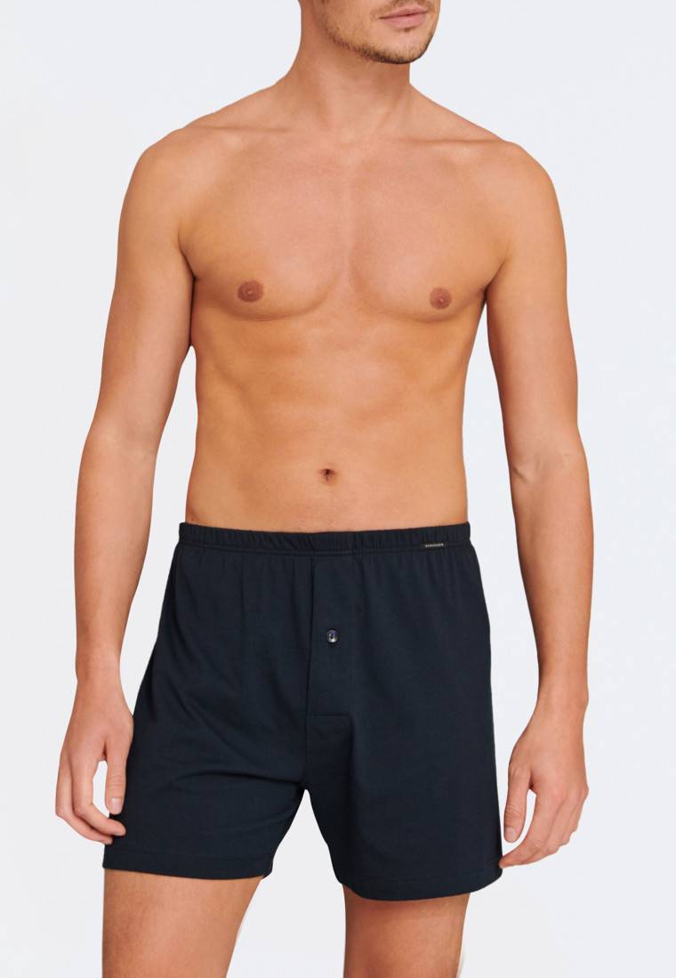 Schiesser Boxershorts 2er-Pack Jersey dunkelblau - Boxershorts Multipack