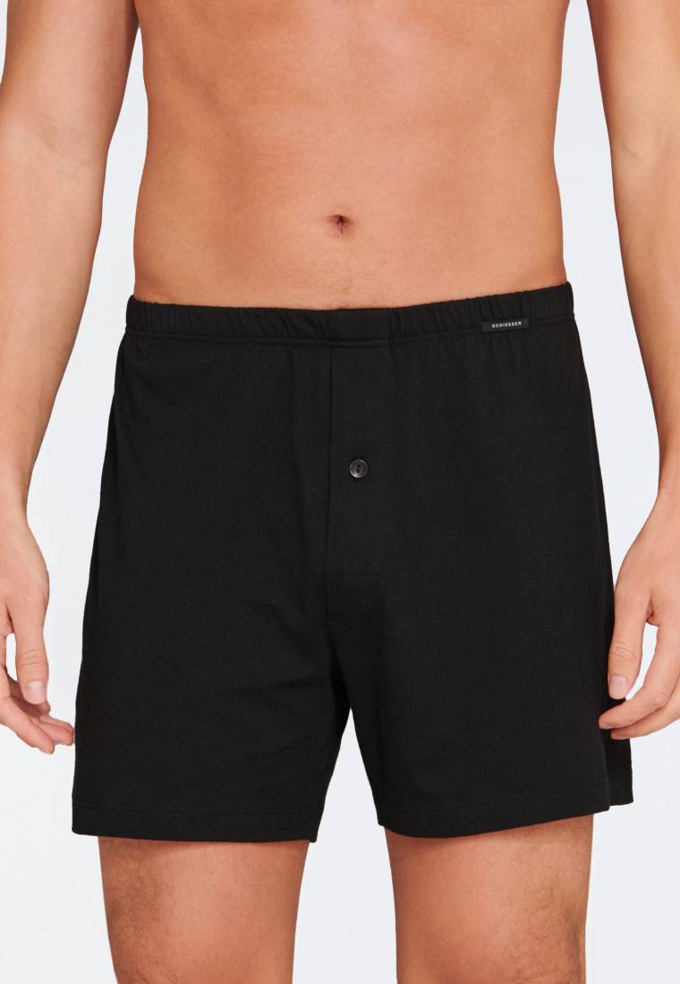Schiesser Boxershorts 2er-Pack Jersey Schwarz - Boxershorts Multipack