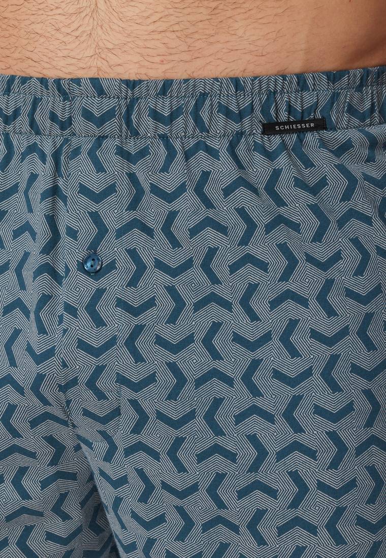 Schiesser Boxershorts 2er-Pack Jersey Uni Gemustert - Boxershorts Multipacks