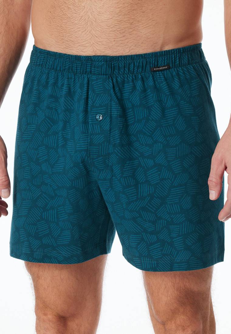 Schiesser Boxershorts 2er-Pack Jersey Uni Gemustert - Boxershorts Multipacks