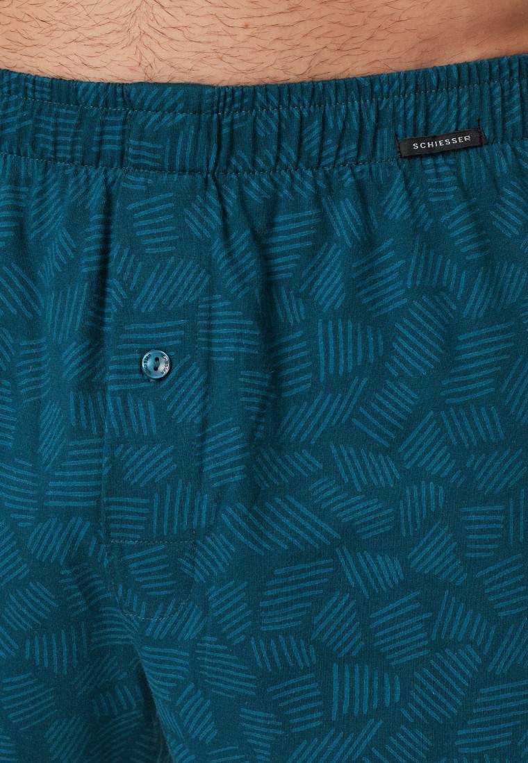 Schiesser Boxershorts 2er-Pack Jersey Uni Gemustert - Boxershorts Multipacks