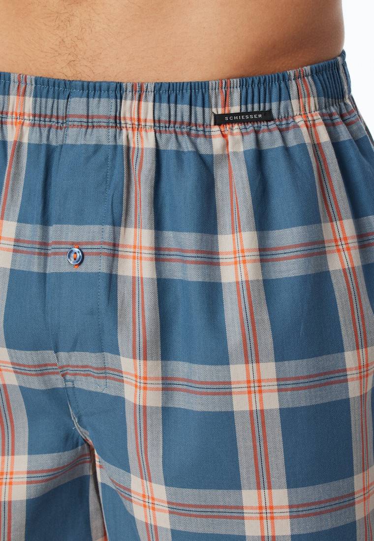 Schiesser Boxershorts 2er-Pack Webware Uni & Kariert - Boxershorts Multipacks
