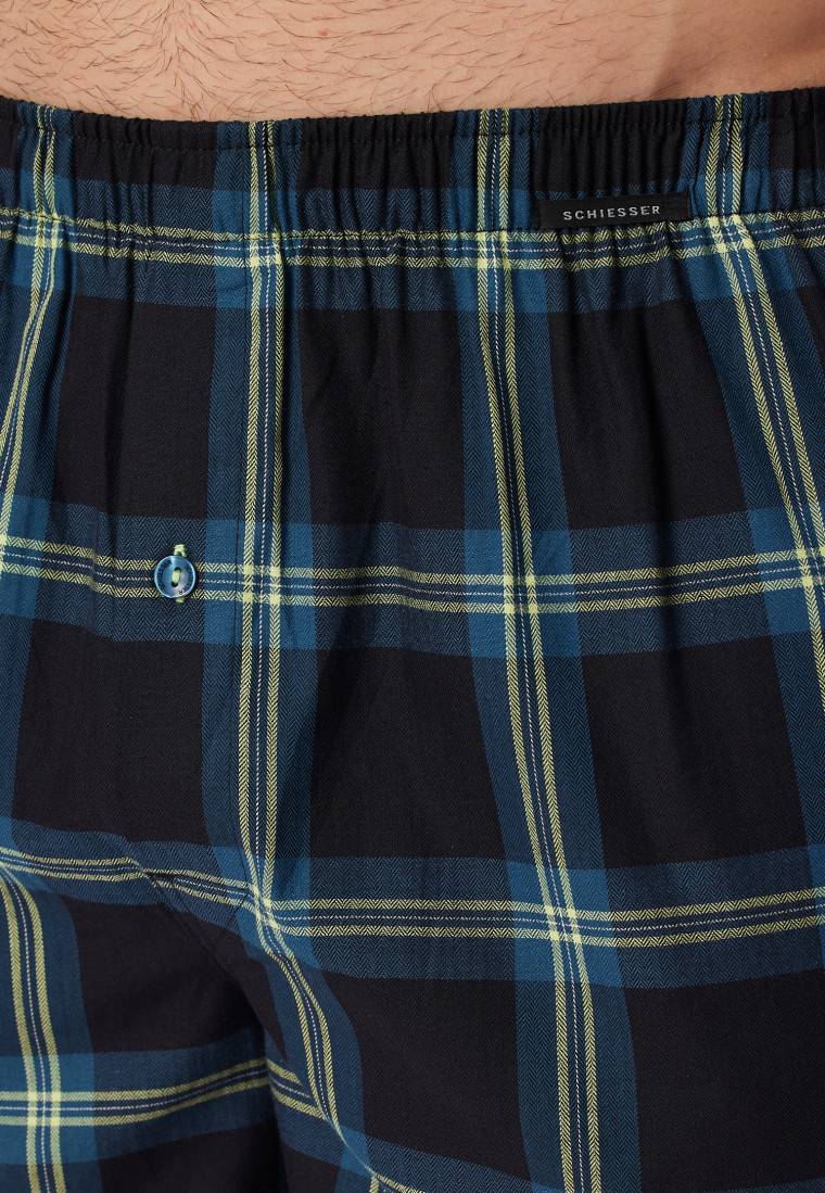 Schiesser Boxershorts 2er-Pack Webware Uni & Kariert - Boxershorts Multipacks