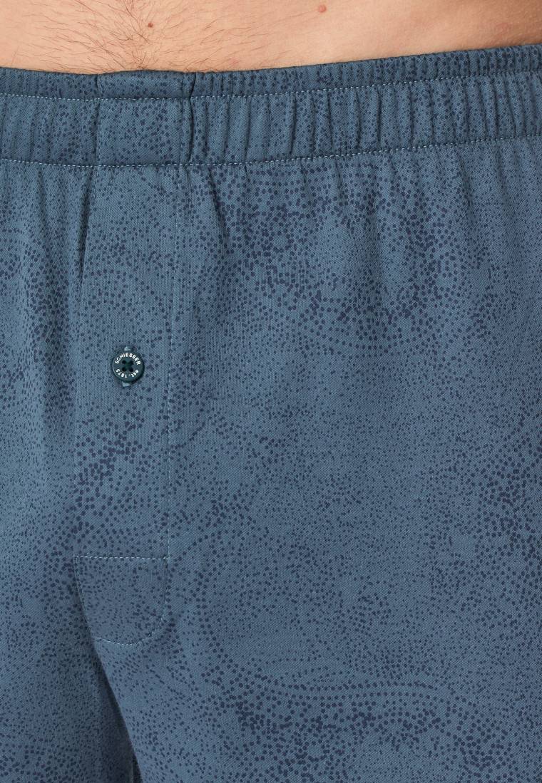 Schiesser Boxershorts Interlock Paisley Nachtblau - Fine Interlock