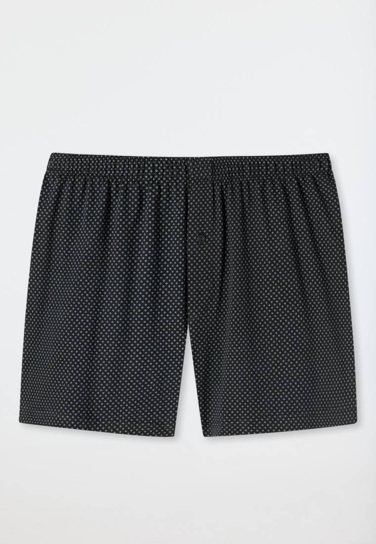 Schiesser Boxershorts Jersey Schwarz Gemustert - Cotton Casuals