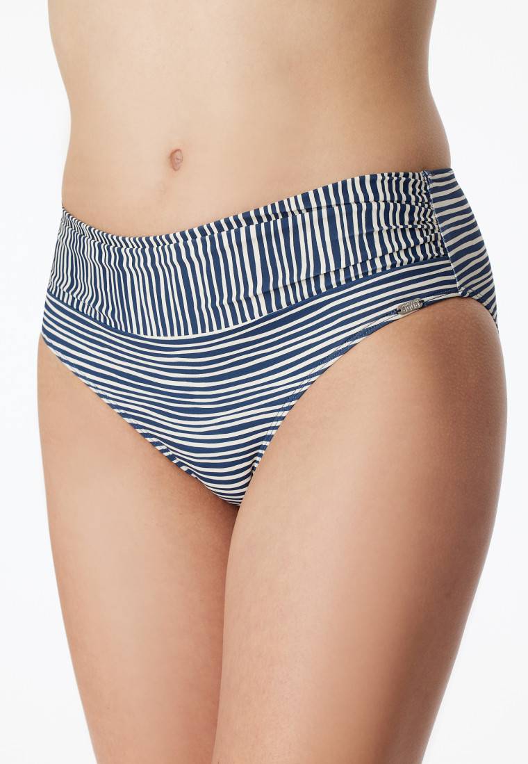 Schiesser Bügel-Bikini Verstellbare Träger Midi-Slip Mehrfarbig Gestreift - Ocean Dive