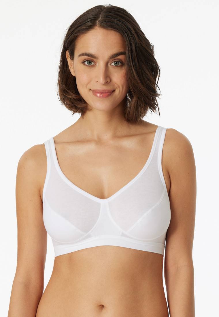 Schiesser Bustier 2er-Pack Mit Cups Organic Cotton Weiß - 95/5